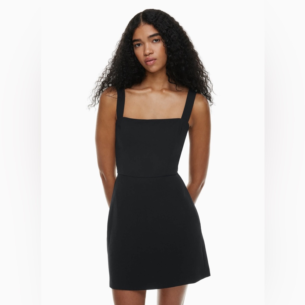 Wilfred Aperature Tie-Back Dress (black, size 4)